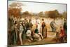 Victorian Tennis Match-null-Mounted Art Print