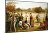 Victorian Tennis Match-null-Mounted Art Print