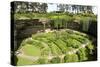 Victorian Terraced Gardens in Umpherston Sinkhole in Limestone, Mount Gambier, South Australia-Tony Waltham-Stretched Canvas