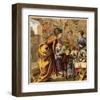 Victorian Toy Shop-null-Framed Art Print