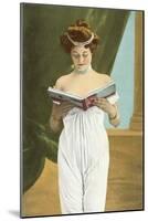 Victorian Woman Reading-null-Mounted Art Print