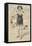 Victorian Woman Shouting on Beach-null-Framed Stretched Canvas