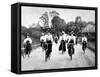 Victorian Women Cyclists Descending a Hill, 1898-null-Framed Stretched Canvas