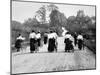 Victorian Women Cyclists Pushing their Bicycles, 1898-null-Mounted Photographic Print