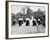 Victorian Women Cyclists Pushing their Bicycles, 1898-null-Framed Photographic Print