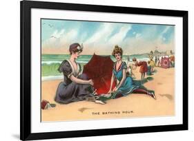 Victorians on the Beach-null-Framed Art Print