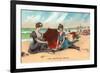 Victorians on the Beach-null-Framed Premium Giclee Print