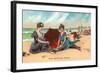 Victorians on the Beach-null-Framed Art Print