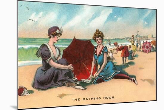 Victorians on the Beach-null-Mounted Art Print