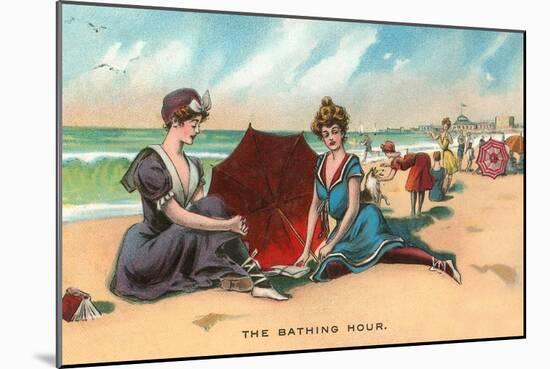 Victorians on the Beach-null-Mounted Art Print