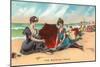 Victorians on the Beach-null-Mounted Art Print