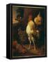 Victorious Cockerel-Melchior de Hondecoeter-Framed Stretched Canvas