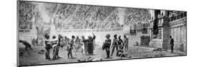 Victorious Gladiators Standing While the Less Fortunate Lay Scattered on the Ground-null-Mounted Photographic Print