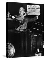 Victorious President Harry Truman Displaying Chicago Daily Tribune Headline, Dewey Defeats Truman-W^ Eugene Smith-Stretched Canvas