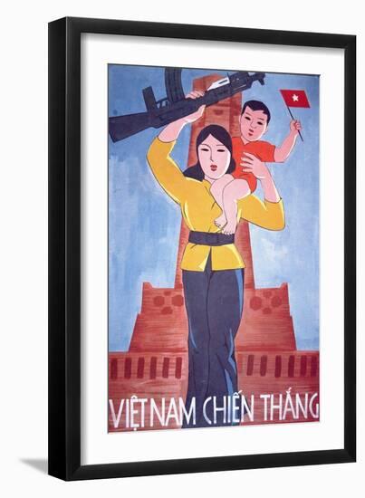 Victorious Vietnam, Propaganda Poster, Published in North Vietnam-null-Framed Giclee Print