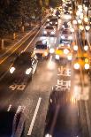 Double Exposure of Night Traffic Scene-victorn-Framed Stretched Canvas