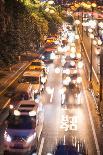 Double Exposure of Night Traffic Scene-victorn-Framed Stretched Canvas