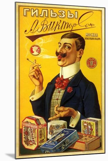 Victorson Cigarettes and Tobacco Smoking Is a Pleasure-null-Mounted Art Print