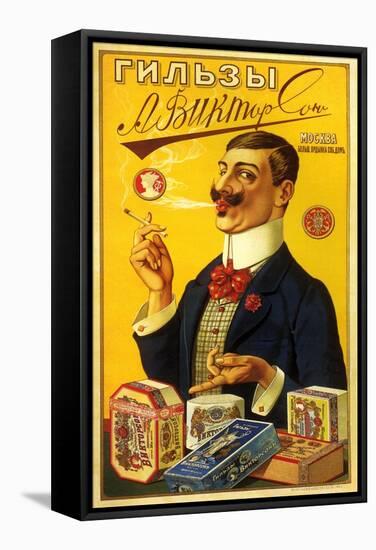 Victorson Cigarettes and Tobacco Smoking Is a Pleasure-null-Framed Stretched Canvas