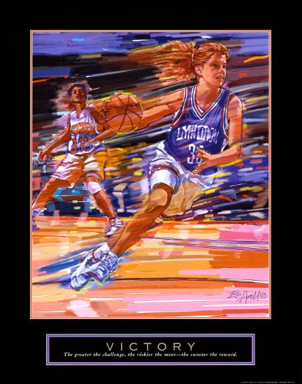 Victory: Basketball-Bill Hall-Lamina Framed Art Print