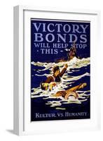 "Victory Bonds Will Help Stop This", 1918-null-Framed Giclee Print