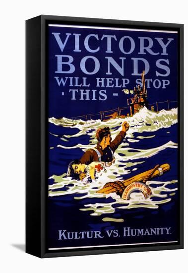 "Victory Bonds Will Help Stop This", 1918-null-Framed Stretched Canvas