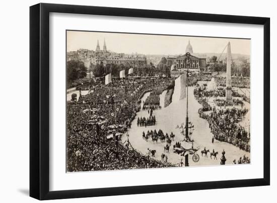 Victory Celebrations, Place De La Concorde, Paris, 14 July 1919-null-Framed Giclee Print