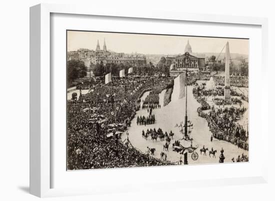 Victory Celebrations, Place De La Concorde, Paris, 14 July 1919-null-Framed Giclee Print