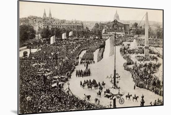 Victory Celebrations, Place De La Concorde, Paris, 14 July 1919-null-Mounted Giclee Print