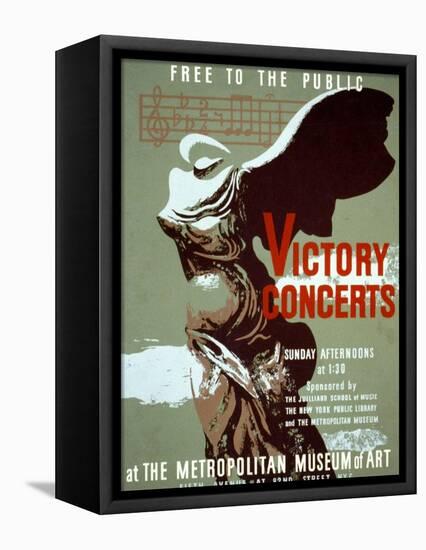 Victory Concerts at the Metropolitan Museum of Art-Byron Browne-Framed Stretched Canvas