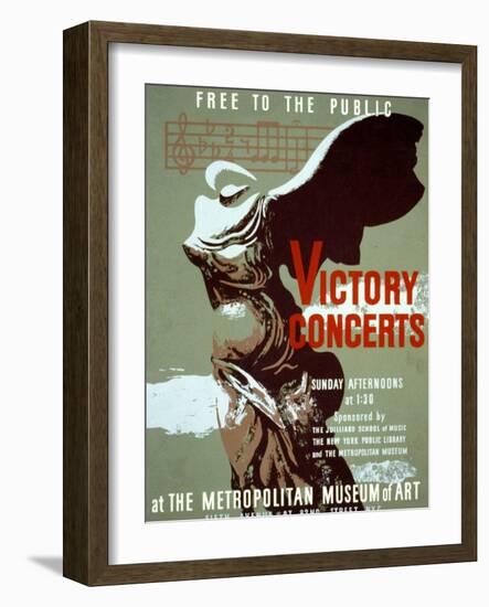 Victory Concerts at the Metropolitan Museum of Art-Byron Browne-Framed Art Print