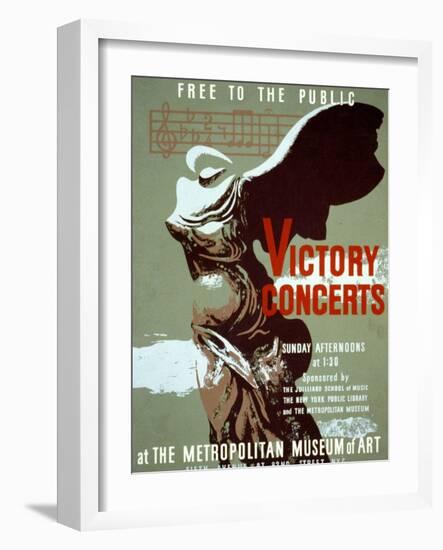 Victory Concerts at the Metropolitan Museum of Art-Byron Browne-Framed Art Print