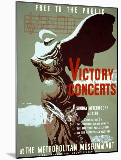 Victory Concerts at the Metropolitan Museum of Art-Byron Browne-Mounted Art Print
