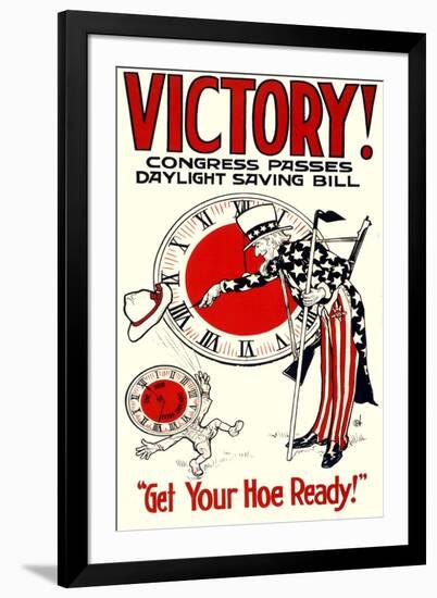 Victory! Congress Passes Daylight Savings Bill Poster-null-Framed Giclee Print