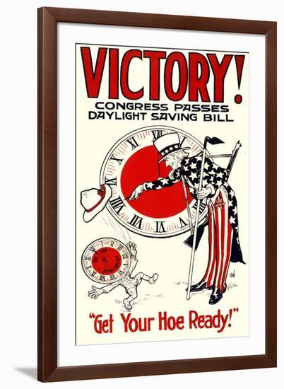 Victory! Congress Passes Daylight Savings Bill Poster-null-Framed Giclee Print