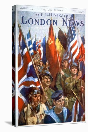 Victory, End of Second World War, 1945 (Print)-Terence Cuneo-Stretched Canvas