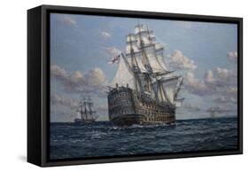 'Victory' Flagship of Vice Admiral Lord Nelson, 2010-John Sutton-Framed Stretched Canvas