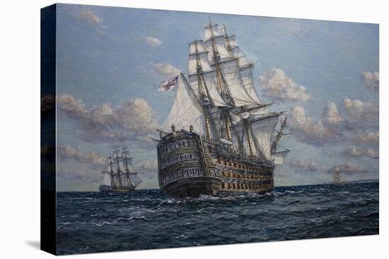 'Victory' Flagship of Vice Admiral Lord Nelson, 2010-John Sutton-Stretched Canvas