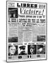 Victory!, Front Page of Libres Newspaper, 9 May 1945-null-Mounted Giclee Print