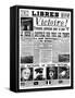 Victory!, Front Page of Libres Newspaper, 9 May 1945-null-Framed Stretched Canvas
