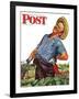 "Victory Garden," Saturday Evening Post Cover, August 7, 1943-Howard Scott-Framed Giclee Print