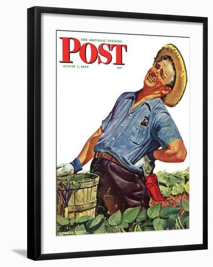 "Victory Garden," Saturday Evening Post Cover, August 7, 1943-Howard Scott-Framed Giclee Print