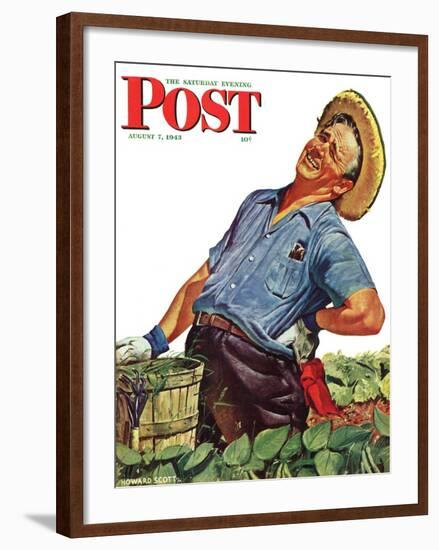 "Victory Garden," Saturday Evening Post Cover, August 7, 1943-Howard Scott-Framed Giclee Print