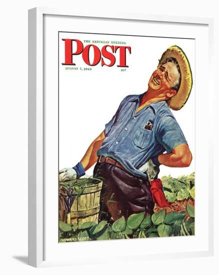 "Victory Garden," Saturday Evening Post Cover, August 7, 1943-Howard Scott-Framed Giclee Print