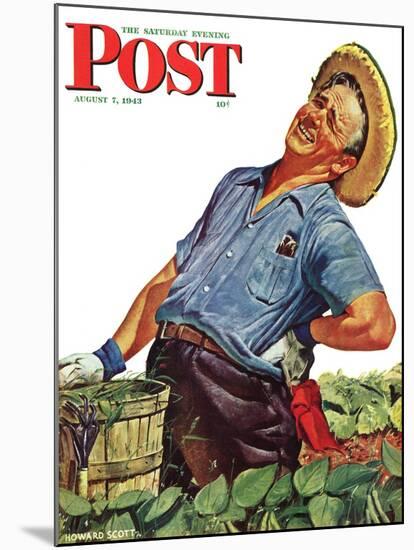 "Victory Garden," Saturday Evening Post Cover, August 7, 1943-Howard Scott-Mounted Giclee Print