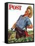 "Victory Garden," Saturday Evening Post Cover, August 7, 1943-Howard Scott-Framed Stretched Canvas