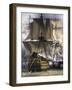 Victory, Horatio Nelson's Ship at Battle of Trafalgar, October 21, 1805, Detail, Spain-null-Framed Giclee Print