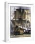 Victory, Horatio Nelson's Ship at Battle of Trafalgar, October 21, 1805, Detail, Spain-null-Framed Giclee Print