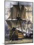 Victory, Horatio Nelson's Ship at Battle of Trafalgar, October 21, 1805, Detail, Spain-null-Mounted Giclee Print