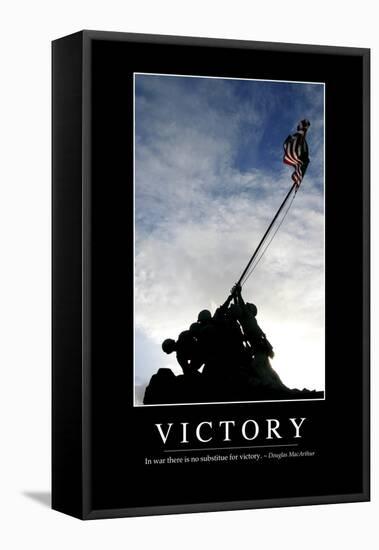 Victory: Inspirational Quote and Motivational Poster-null-Framed Stretched Canvas